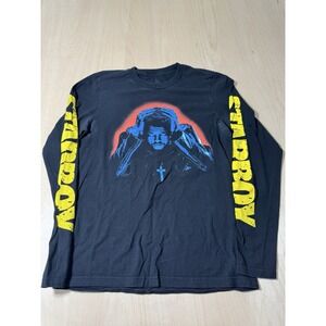 The Weeknd Black Starboy Concert Long Sleeve T-shirt Music Tour Men's Small